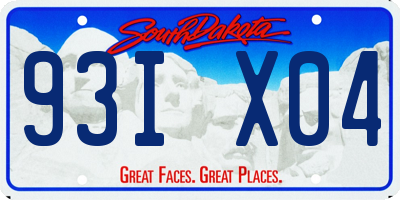 SD license plate 93IX04