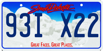 SD license plate 93IX22
