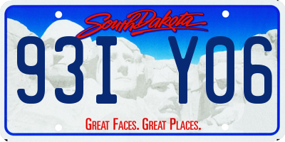 SD license plate 93IY06