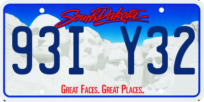 SD license plate 93IY32