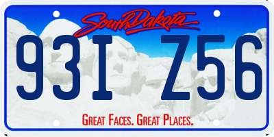 SD license plate 93IZ56
