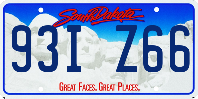 SD license plate 93IZ66