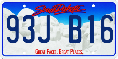 SD license plate 93JB16