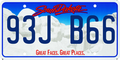 SD license plate 93JB66