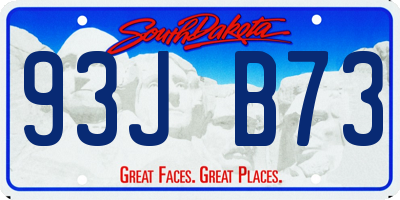 SD license plate 93JB73