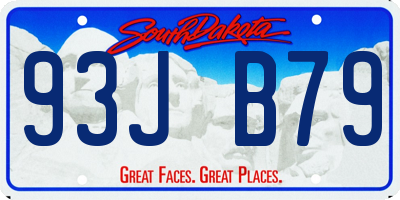 SD license plate 93JB79