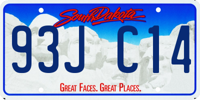 SD license plate 93JC14