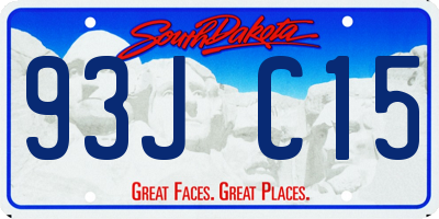 SD license plate 93JC15
