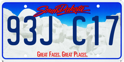 SD license plate 93JC17