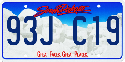 SD license plate 93JC19