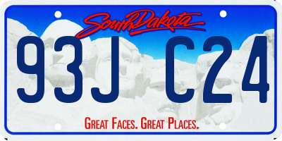 SD license plate 93JC24