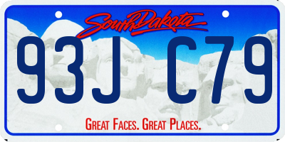 SD license plate 93JC79