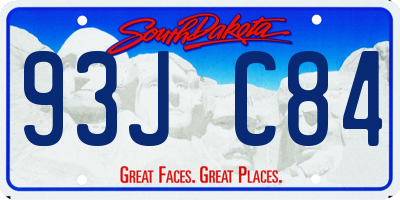 SD license plate 93JC84