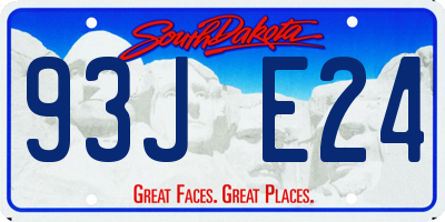 SD license plate 93JE24