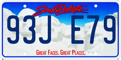 SD license plate 93JE79