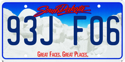 SD license plate 93JF06