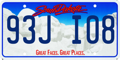 SD license plate 93JI08