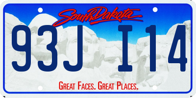 SD license plate 93JI14