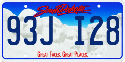 SD license plate 93JI28