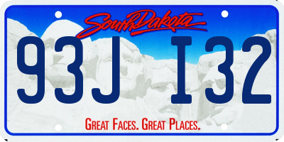 SD license plate 93JI32