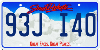 SD license plate 93JI40