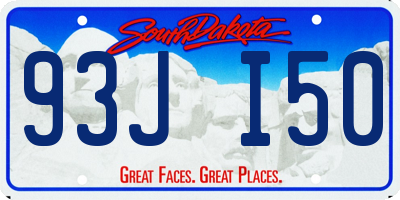SD license plate 93JI50