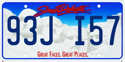 SD license plate 93JI57