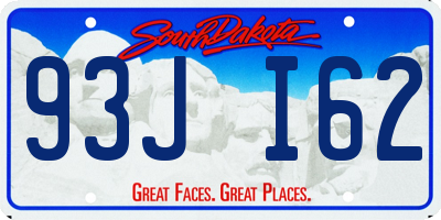SD license plate 93JI62