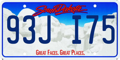 SD license plate 93JI75