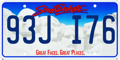 SD license plate 93JI76