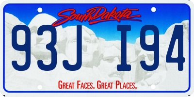 SD license plate 93JI94
