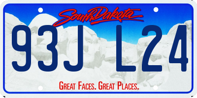 SD license plate 93JL24