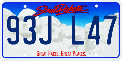 SD license plate 93JL47