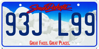 SD license plate 93JL99