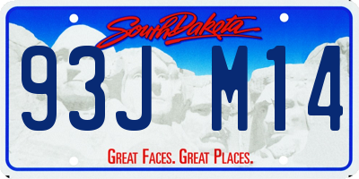 SD license plate 93JM14