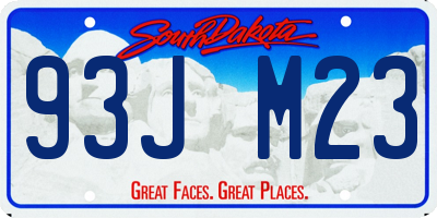 SD license plate 93JM23