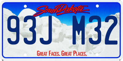 SD license plate 93JM32