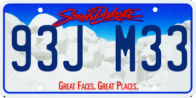 SD license plate 93JM33