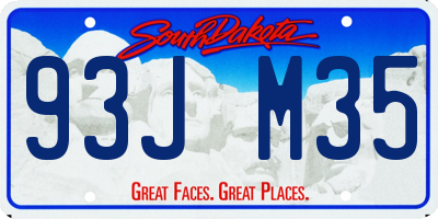 SD license plate 93JM35
