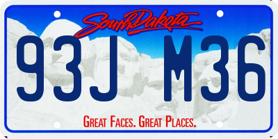 SD license plate 93JM36