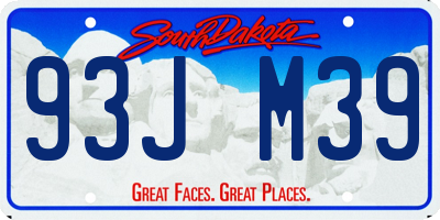 SD license plate 93JM39