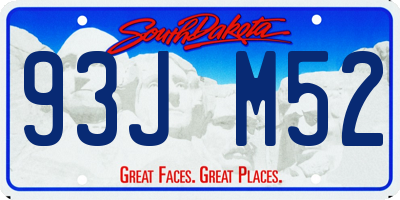 SD license plate 93JM52