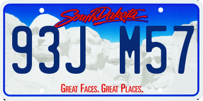 SD license plate 93JM57
