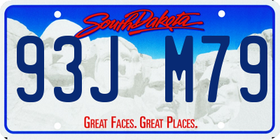 SD license plate 93JM79
