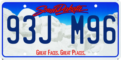 SD license plate 93JM96