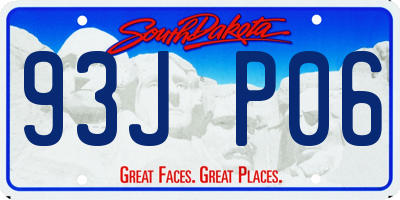 SD license plate 93JP06