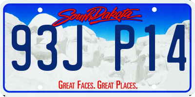 SD license plate 93JP14