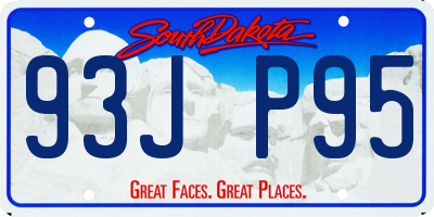 SD license plate 93JP95