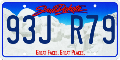 SD license plate 93JR79