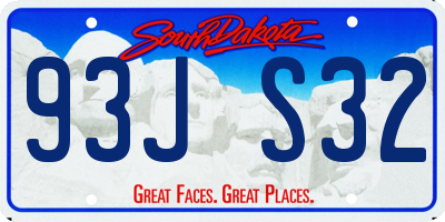 SD license plate 93JS32